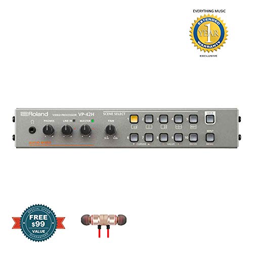 Roland VP-42H Video Processor includes Free Wireless Earbuds - Stereo Bluetooth In-ear and 1 Year EverythingMusc Extended Warranty