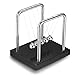 AMTOP Newton's Cradle Balance Ball, Art in Motion Toy with Stainless Steel Frame and Solid Wooden Base (Black, Small Size)