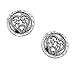 Paz Creations ♥925 Sterling Silver Lace Heart Design Stud Earrings, Made in Israel