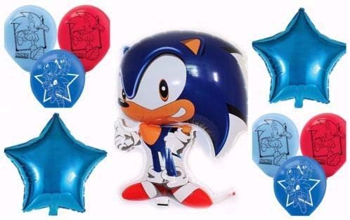 15pcs Bundle Sonic The Hedgehog Sega Latex Balloon Birthday Party Dedication Decoration
