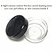 10gram/10ml Round Clear Empty Container Jars with Black Screw Lids Bulk for Lip Balms, Makeup Samples - BPA Free (40 Pack, Black)