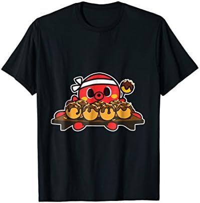 Mens Octopus Cooking Japanese Takoyaki T-shirt Medium Black