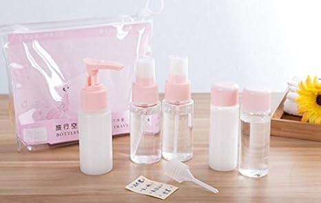 Amazon Co Jp Sincerestore トラベルボトル 小分けボトル 旅行用詰め替え容器 プラスチック容器 出張 海外旅行用 シャンプー 化粧品 収納 ピンク 旅行用品 旅行小物 通販