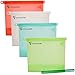 Reusable Silicone Food Bag by LOYALMASTER- Silicone Sandwich Bags Storage Containers -WON´T RIP OFF- Airtight Seal Leakproof Preservation - Liquids, Lunch, Snack, Sous Vide, Freezer - Set of 4 (30 oz)