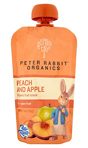 Peter Rabbit Organics Peach and Apple, 4.0-Ounce (Pack of 10)