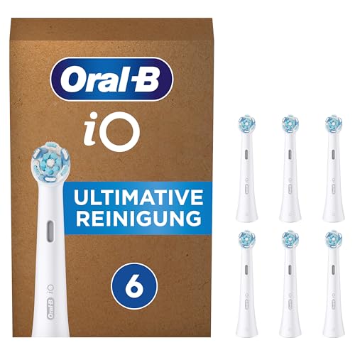 Oral-B iO Ultimative Reinigung Aufsteckbürsten für elektrische Zahnbürste, 6 Stück, ultimative Zahnreinigung, original Zahnbürstenaufsatz für Oral-B i