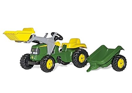 FS John Deere Pedal tractor con pala frontal y remolque cm Importado