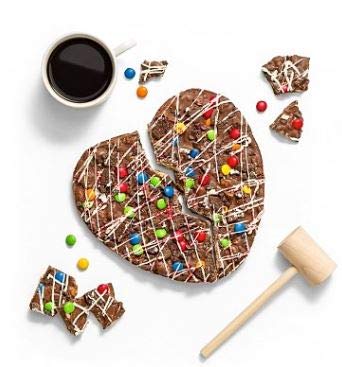 Gourmet Heart Shaped Chocolate Pizza – Unique Valentine Chocolate Gift – Chocolate Topped with Pretzels, Cookies, Chips and Chocolate Gems – 1 Pizza – by Sugar Plum Chocolates