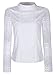 Smile Fish Women Hollow Out Back Zipper Lace Long Sleeve Elagent Blouse(White，5XL)