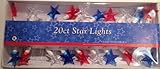 Set of 20 Red, White & Blue Stars Electric String Lights