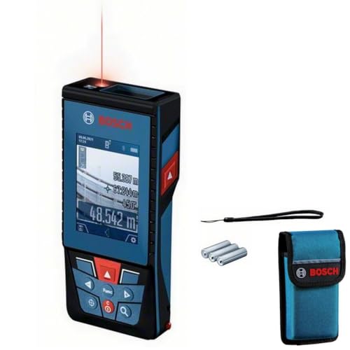 Bosch Professional Laser-Entfernungsmesser GLM 100-25 C (integrierte Kamera, Reichweite: bis zu 100 m, robust, IP54, ± 1,5 mm*, 3X AA-Batterie, Schlaufe, Tasche)