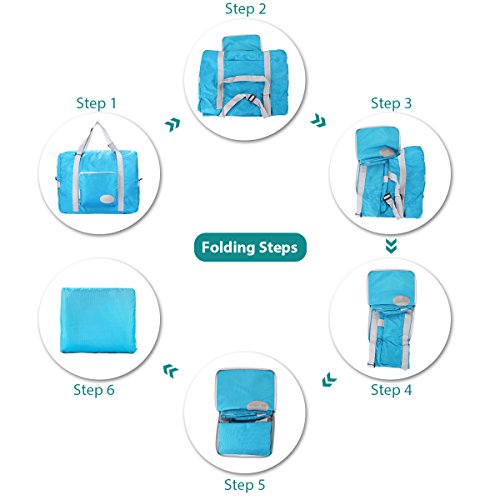 Travel Foldable Waterproof Duffel Bag - Lightweight Carry Storage Luggage Tote Duffel Bag. - Thumbnail 5