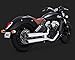 Vance & Hines Twin Slash 3&Prime, Round Slip Ons Chrome 18623