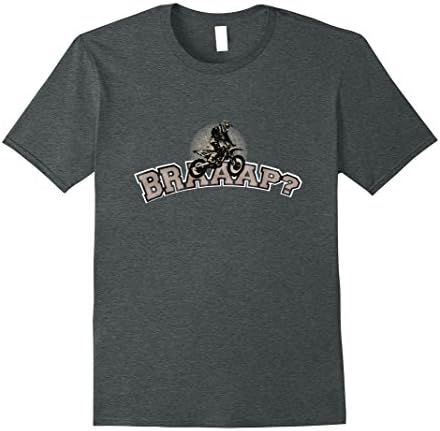 Mens Braaap Motorcross T Shirt, Cool Dirt Biker Lovers Tee Gift 3XL Dark Heather