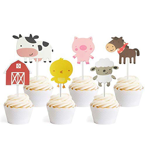 farm animal baby shower cake