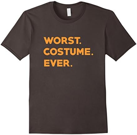 WORST COSTUME EVER - Funny Fancy Dress Halloween T-Shirt - Male Medium - Asphalt