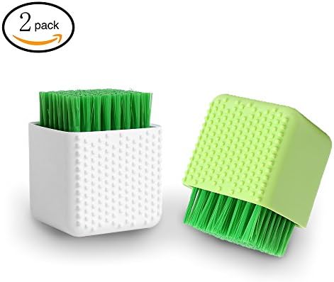 Youwen 2 pack silica gel shoes brush clothes brush underwear cleaner Silicone Cleans &amp; Restores