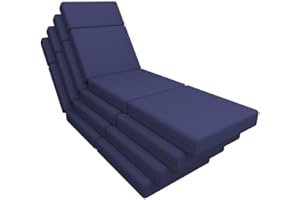 IRISTYKILIN 4 Pcs Chaise Lounge Cushions Outdoor, 72 x 21 x 4 Inch Lounge Chair Cushions for Outdoor Furniture - Waterproof Lounge Patio Replacement Cushion, 4In Fade-Resistant ThickPatio Chaise Lounge Cushion