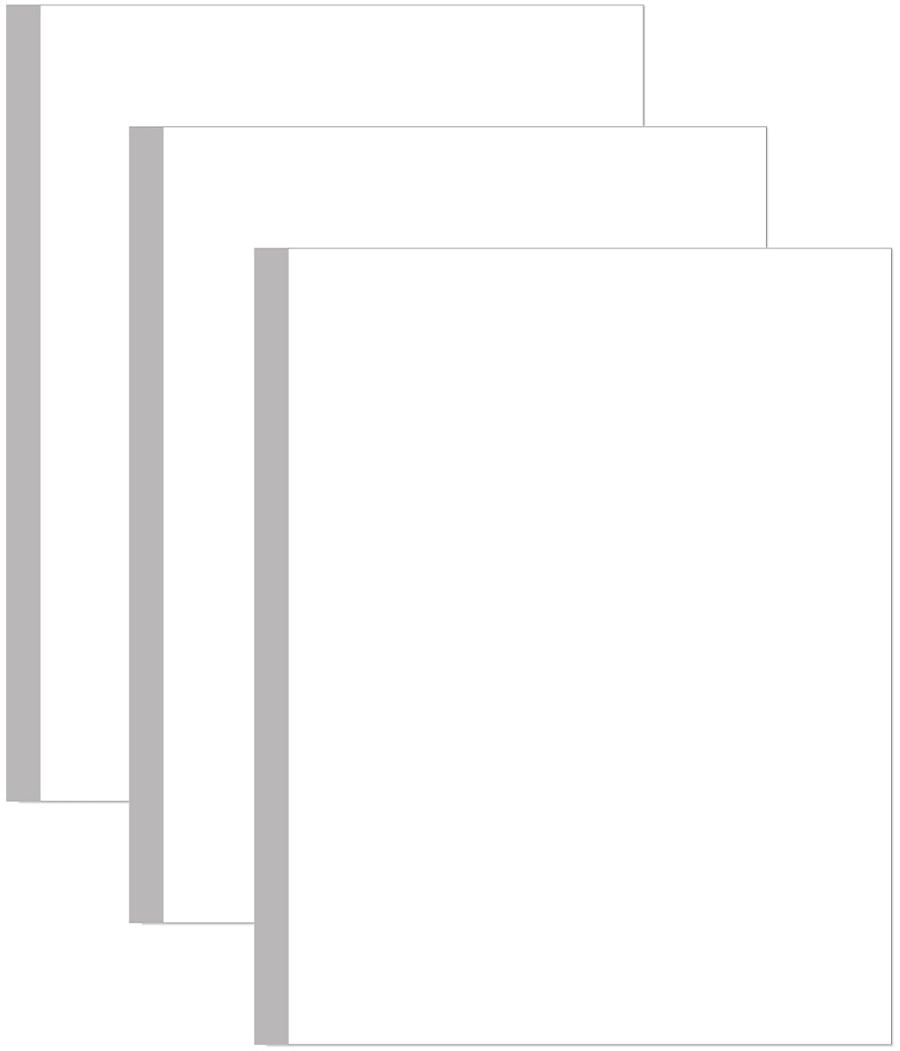 Photo 1 of (3-Pack) 7" x 9.25" Blank Print Paper, 300Sheets/600Pages Classic Size Blank Loose-Leaf Paper, DIY Template Printing in Happy Planners