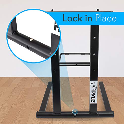 Pyle-Portable-Folding-Laptop-Stand-Standing-Table-with-Foldable-Height-and-Secondary-Accessory-Tray-for-iPad-Tablet-DJ-Mixer-Workstation-Gaming-and-Home-Use-with-Bag-PLPTS35