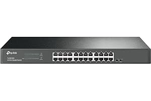 TP-Link 24 Port Gigabit Ethernet Switch | Plug and Play | Sturdy Metal w/Shielded Ports | Rackmount | Fanless | Limited Lifet