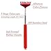 4Home Retractable Back Scratchers Stainless Steel with Non Slip Handle Extends 27 Inches Assorted Colors, Set of 5