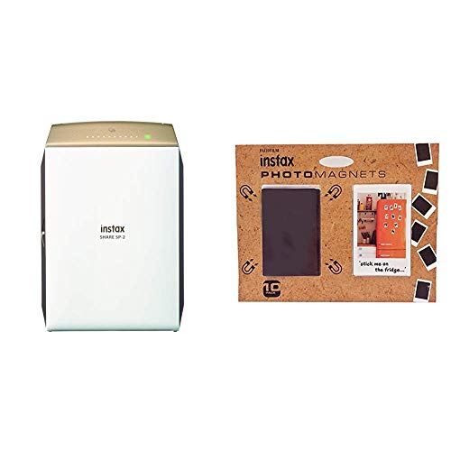 Fujifilm Instax Share SP-2 Imprimante Smartphone Wi-Fi, Or & Instax photos Aimants