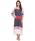 DKNY Women's Long Sleeve Maxi, Multi, S