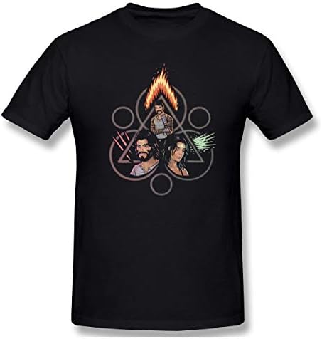 Sallyigueroa Men Coheed and Cambria Fire Casual Style Black T Shirt with Short Sleeve for Men