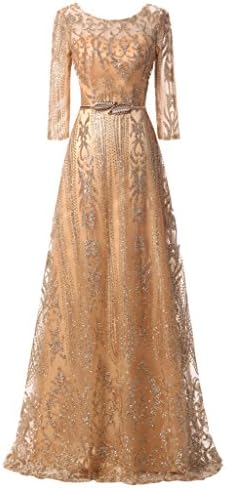 Audrey Bride Chic Evening Gowns for Woman 2016 Formal Prom Dresses-26W-Gold S2