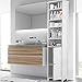 Tall Bathroom Cabinet Kealive Freestanding Linen Tower Storage Cabinet with 4 Adjustable Shelves, Wood, Elegant and Spacesaver White 15.8L x 13.4W x 72H