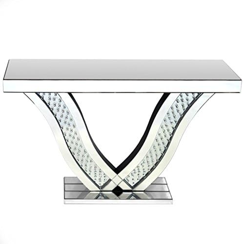 Entrada EN112453 Modern Mirrored Console Table, 30.31" x 47.24" x 14.96"
