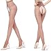 Crotchless Warm Pantyhose For Women, Control Top Opaque Tights, Open Crotch Tights For 120D