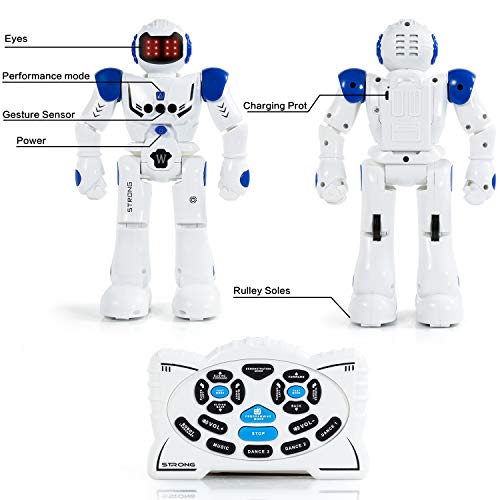 image for KINFAYV Remote Control Robot Toy for Kids - RC Smart Programmable Rec