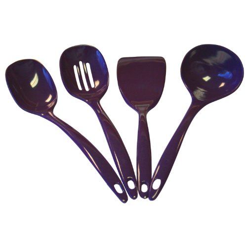 Reston Lloyd 98310 Calypso Basics Melamine Slotted Spoon - Black