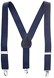 Hold'Em Suspenders for kids Toddler boys Genuine Leather Trim Metal Clip Braces