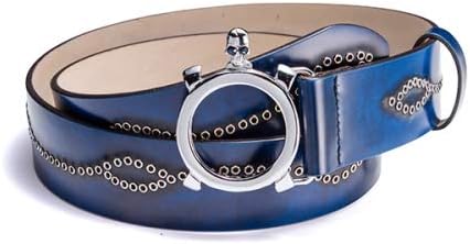 メンズ レディース スタッズベルト Ss ブルーストーン ブルー 青 40mm