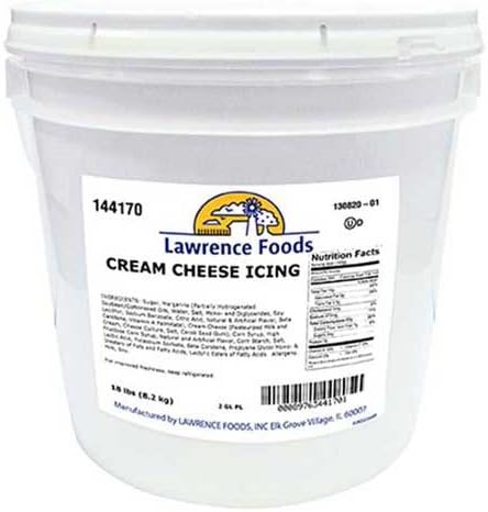 Lawrence Foods Ready-to-use Cheese Cream Icing, 2 Gallon -- 1 each.