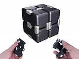 Infinity Magic Cube EDC Toy - Fidget Rubiks Cube Pressure Reduction Toys, 8 Block of Spining Cube Fidgeting, Killing Time Toys Infinite Cube For ADD, ADHD, Anxiety, Autism, Plastic, Black