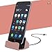 Samsung Galaxy Charger Dock Cradle Desktop Stand with Micro USB Cable Connector for Charge and Sync Data of Samsung Galaxy S7/S7 Edge, S6/S6 Edge, S5, Note 5/4, HTC One (Rose Gold)