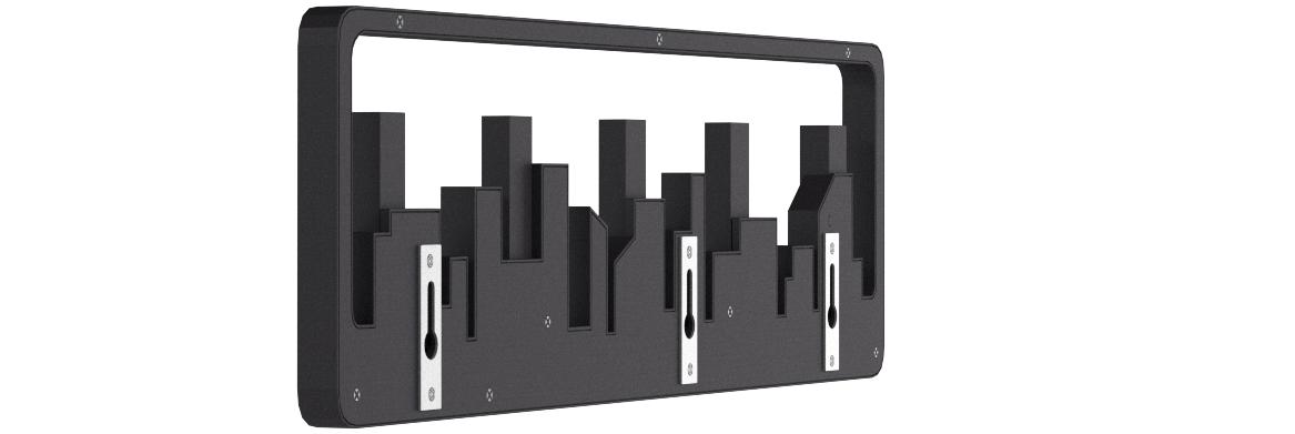 Umbra 318190-040 Percha de pared Skyline Multi Negro : Amazon ...