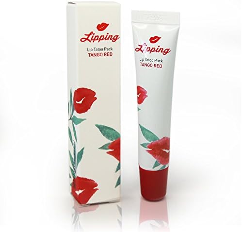 Lipping Moisturizing Lip Tint, Long Lasting [All Day Formula] Glossy Liquid Lip Color Stain and Repair Balm [Non Smudge] with Keratin and Collagen - 15g - [Tango Red]