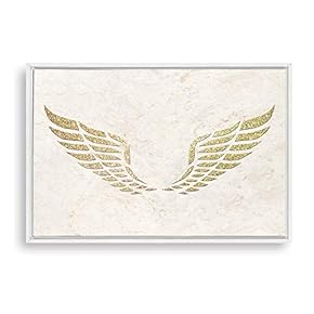Framed Golden Wings Home Artwork for Living Room Bedroom