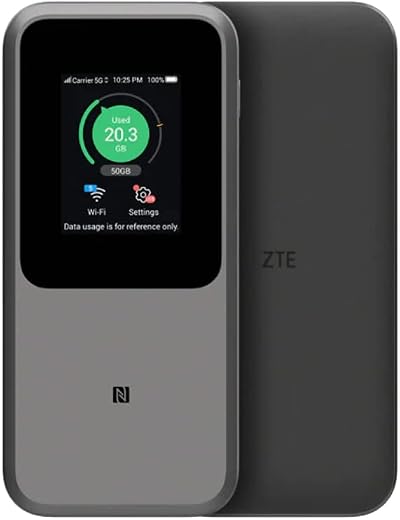 ZTE MU5120 5G Portable Hotspot 10000mAh NFC 64 Devices Unlocked Mobile WiFi