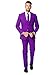Opposuits Purple Prince Solid Purple Suit For Men Coming With Pants, Jacket and Tie, Purple Prince, US36