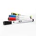 U Brands Magnetic Dry Erase Markers With Erasers, Set of 4, Assorted Colors, Low-Odor, Chisel (5 mm) Tip