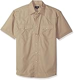 Gioberti Mens Casual Western Solid Short Sleeve Shirt With Pearl Snaps