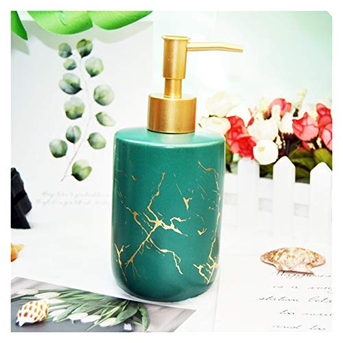 JIAN 6 Colours Luxury Charming Art Gold Thunder European Ceramic Soap Dispenser Lotion Perfume Liquid Pump Latex Bottle… - Image 3