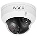 WGCC Dome POE IP Camera Onvif 4MP 2.8mm Wide Angle IP Exterior Camera Indoor Outdoor Wired PoE Network Camera with 98ft Security IR Night Vision, Remote Viewing, IP67 Waterproof