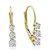 IGI Certified 1/2ct TW Genuine Diamond Lever Back Earrings in 14K Gold | Real Diamond Earrings | Set in Real 14K White Gold or 14K Yellow Gold- Certified by IGI